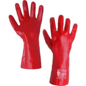 Povrstvené rukavice SELA, červené