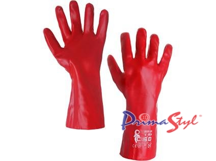 Povrstvené rukavice SELA, červené